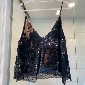 Free People Sequin Tank Top